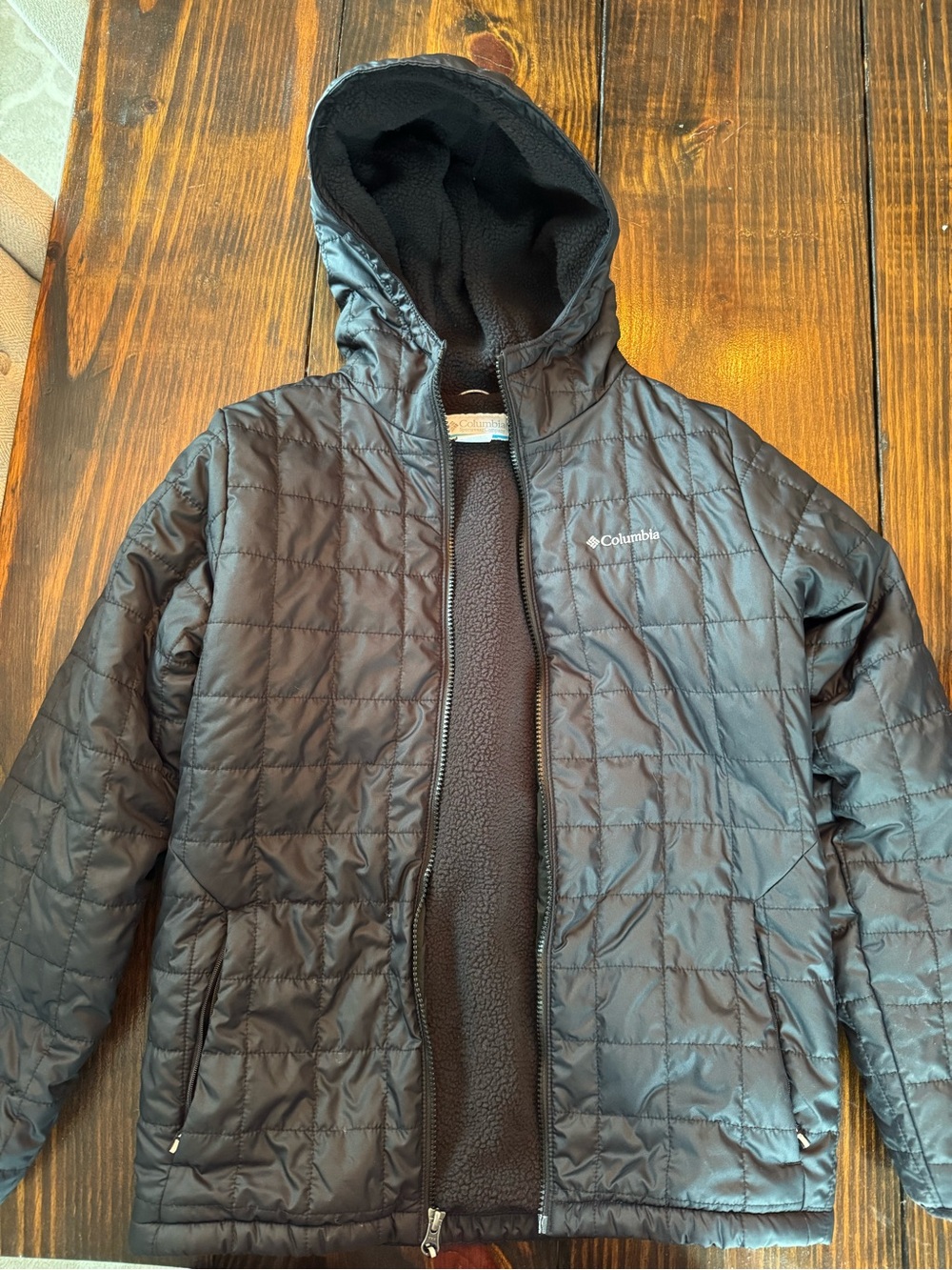 Columbia Kids Black Puffer Jacket with Hood